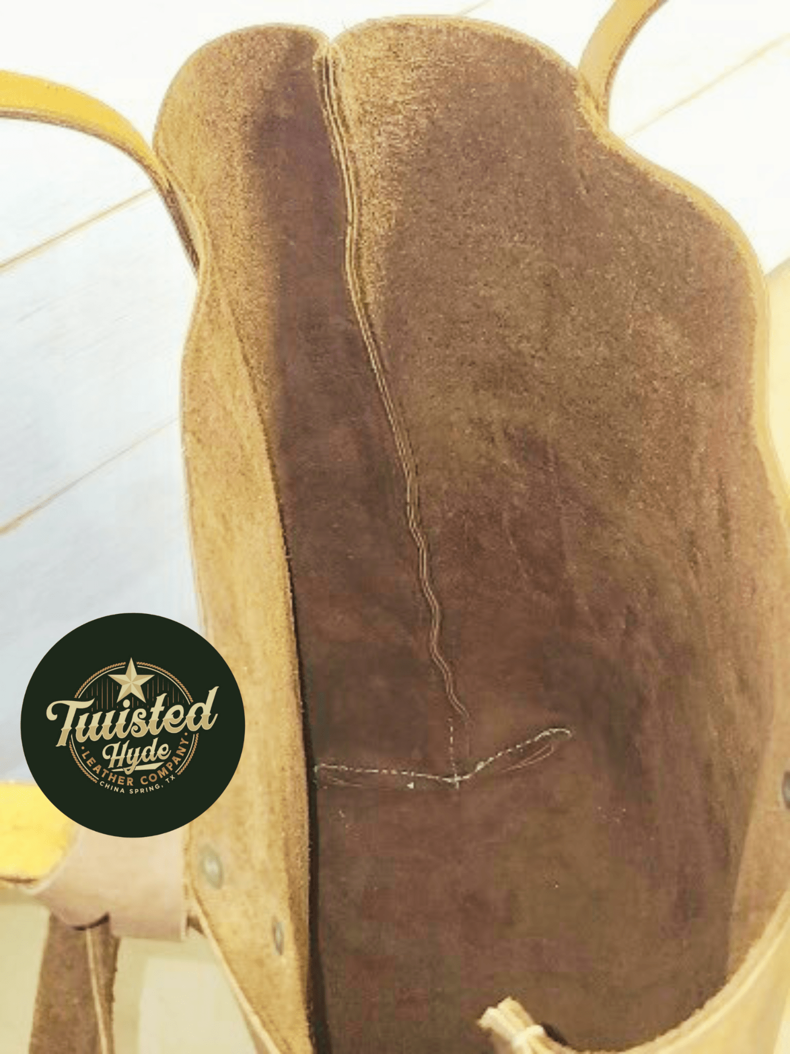 Tote Bag with Tooled Pocket - Twisted Hyde Leather Co.
